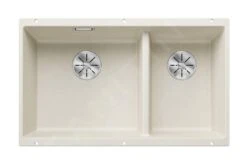 Blanco Subline 430/270 - Silgranit Spoelbak, 755x460 Mm, Spoelbak Links, InFino, Zacht Wit 527167