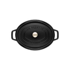 Staub Gietijzeren Braadpan 37 Cm / 8 L, Ovaal, Zwart -Kwaliteitskeukenwinkel Voor Thuis 40500 231 0 3 1