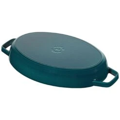 Staub Ovenschaal Met Deksel 33 Cm, Ovaal, La-mer -Kwaliteitskeukenwinkel Voor Thuis 40501 125 0 4