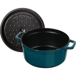 Staub Gietijzeren Braadpan 28 Cm / 6,75 L, Rond, La-mer -Kwaliteitskeukenwinkel Voor Thuis 40501115 5