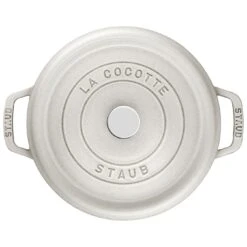 Staub Gietijzeren Braadpan 26 Cm / 5,25 L, Rond, White Truffle -Kwaliteitskeukenwinkel Voor Thuis 40501413 2
