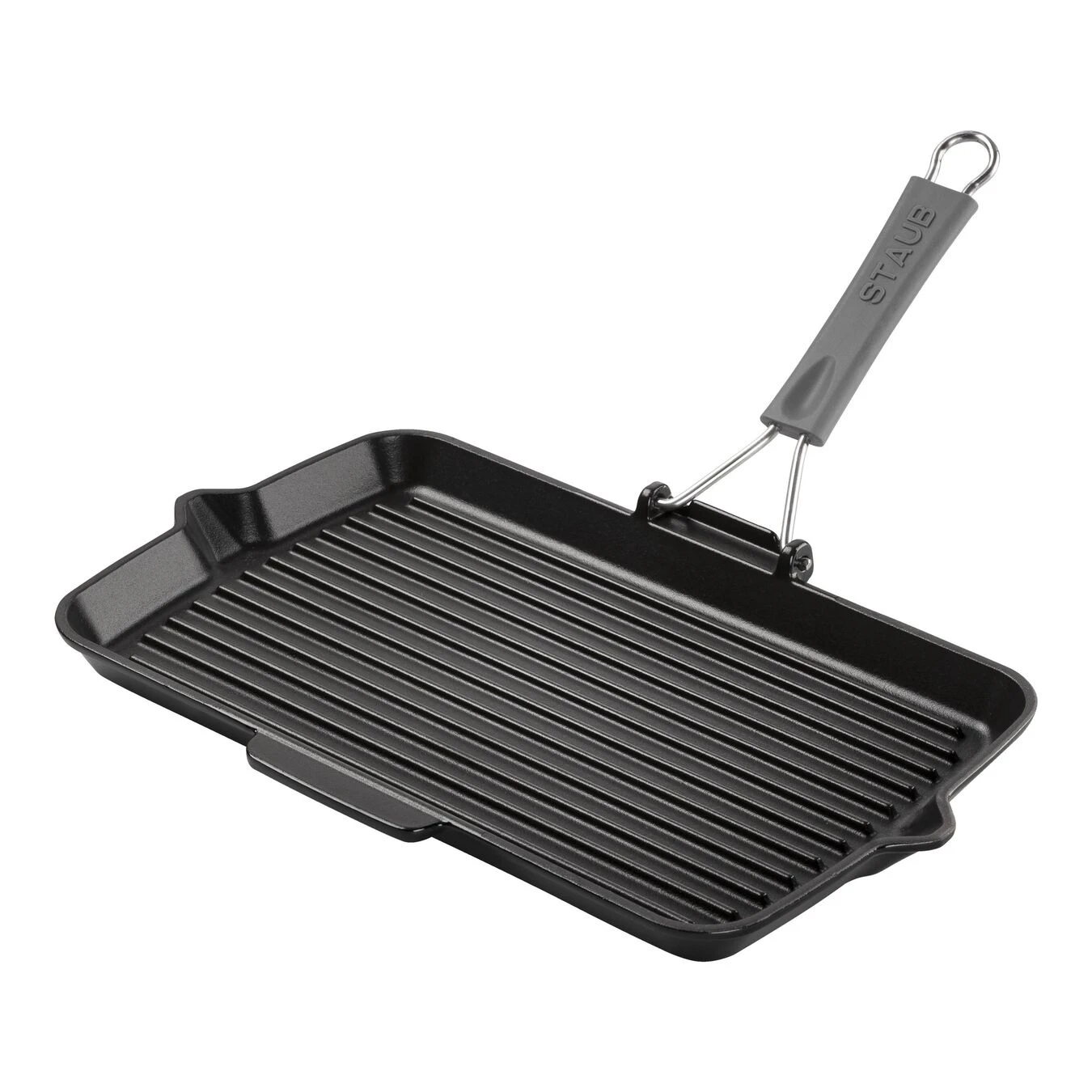 Staub Grillpan Met Schenktuit 34 X 21 Cm, Zwart 1 Staub Grillpan Met Schenktuit 34 X 21 Cm, Zwart