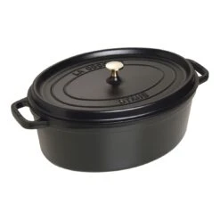Staub Gietijzeren Braadpan 37 Cm / 8 L, Ovaal, Zwart
