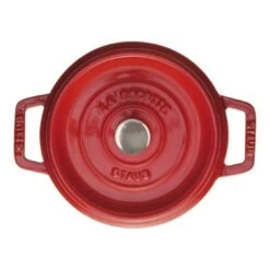 Staub Gietijzeren Braadpan 18 Cm / 1,7 L, Rond, Kersenrood