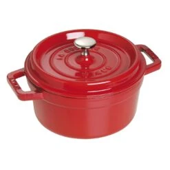 Staub Gietijzeren Braadpan 20 Cm / 2,2 L, Rond, Kersenrood -Kwaliteitskeukenwinkel Voor Thuis 40509 820 0 2