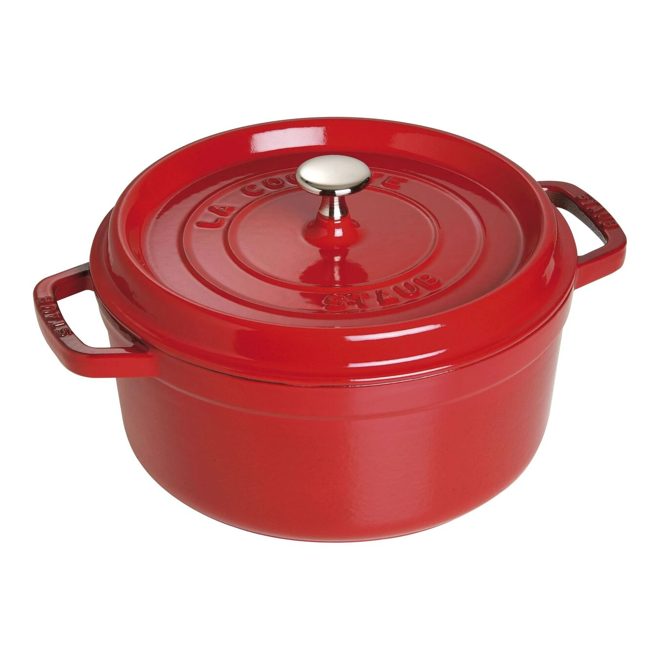 Staub Gietijzeren Braadpan 18 Cm / 1,7 L, Rond, Kersenrood 2 Staub Gietijzeren Braadpan 18 Cm / 1,7 L, Rond, Kersenrood - Afbeelding 2