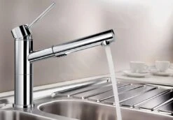 Blanco Alta S - Keukenkraan Met Uittrekbare Vuistdouche, Chroom 518407 -Kwaliteitskeukenwinkel Voor Thuis 420d328e665057d62d291d77