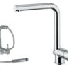 Alveus Kranen - Keukenkraan Lamar, Met Uittrekbare Uitloop, Chroom K-KI111207
